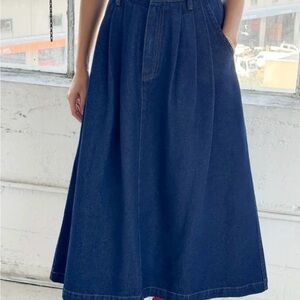Le Bon Shoppe Long Farm Girl Denim Skirt